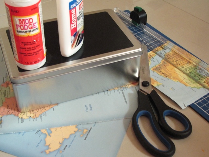 living in decor DIY decoupage tin box!