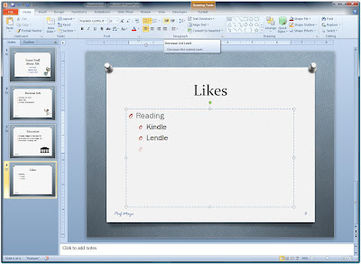 Home...Paragraph...
Increase List Level