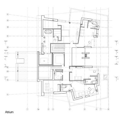 Plano de arquitectura de la moderna casa