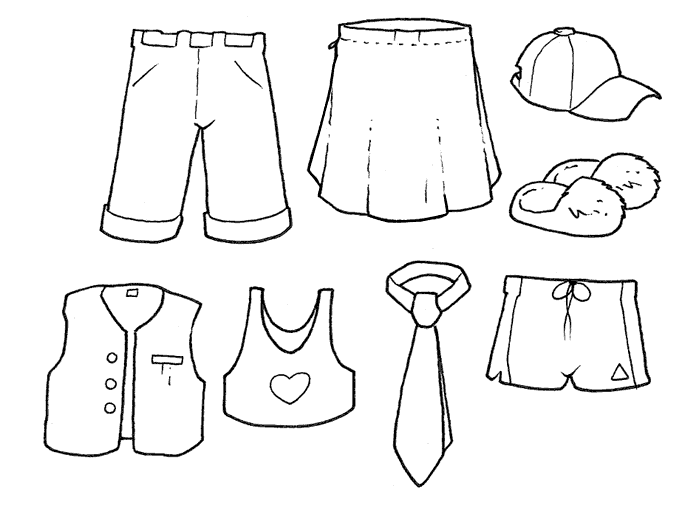 Dibujos para colorear de ropa de verano - Imagui Dibujos para colorear de ropa de verano - Imagui