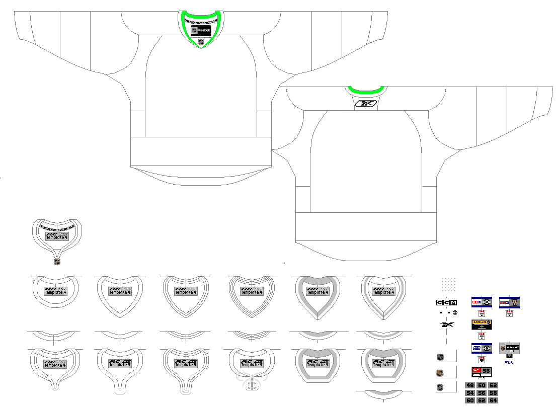 AJH Hockey Jersey Art Templates
