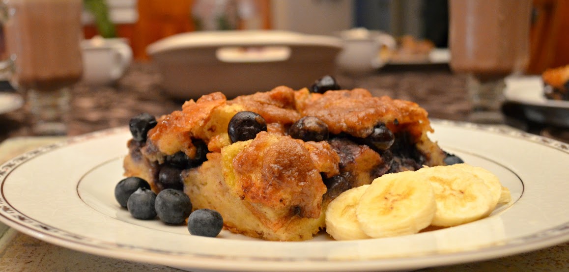 Overnight Blueberry French Toast Bake With Struesel Topping Serena