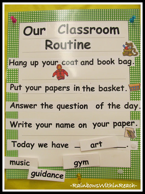 200+ Back to School Bulletin Boards & Classroom Doors at RainbowsWithinReach Routines in Kindergarten to Start the Day (RoundUP via RainbowsWithinReach)