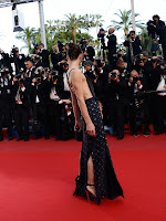 Milla Jovovich strikes a pose in a revealing top at 2013 cannes red carpet