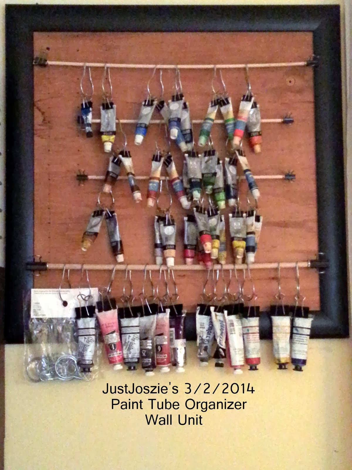 Creations by Joszie D.I.Y. Paint Tube Organizer Wall Unit