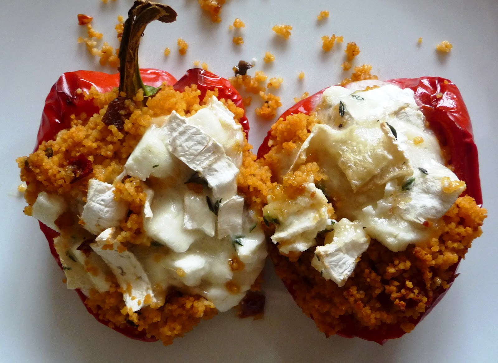 Lancashire Food Goats cheese & couscous stuffed peppers