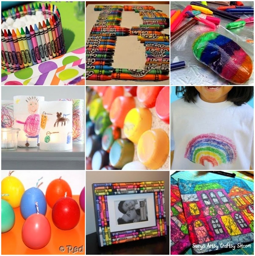35 Uses for Crayons DIY Craft Projects