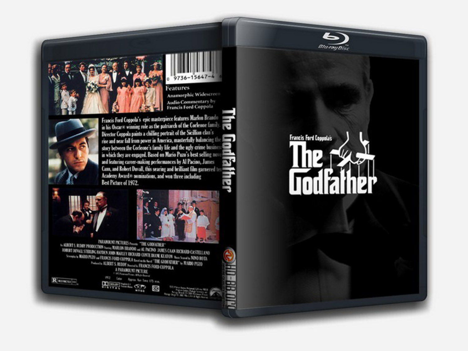 The Godfather Blu-ray DVD Case Box The Godfather Blu-ray DVD Case Box
