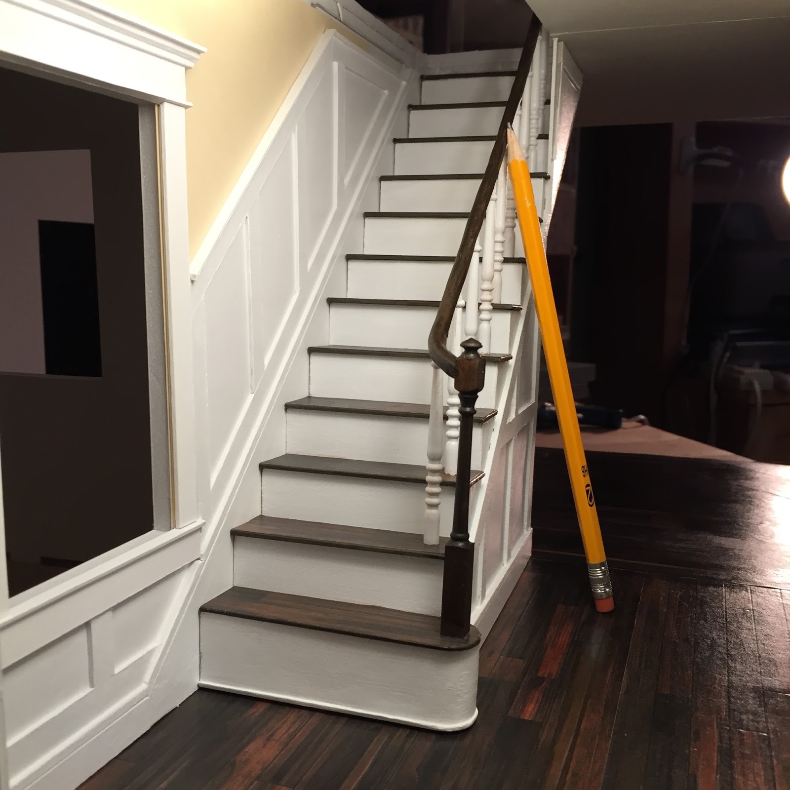 Finished dollhouse stairs The Kinfeld