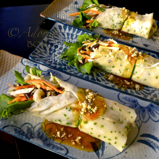 Adora's Box BAMBOO SHOOT LUMPIA IN CHIVE WRAPPER