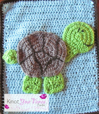 Crochet Turtle Applique