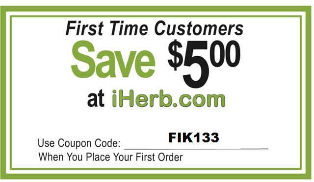 Descuento de 5$ en tu primera compra en iHerb.com introduciendo el código FIK133