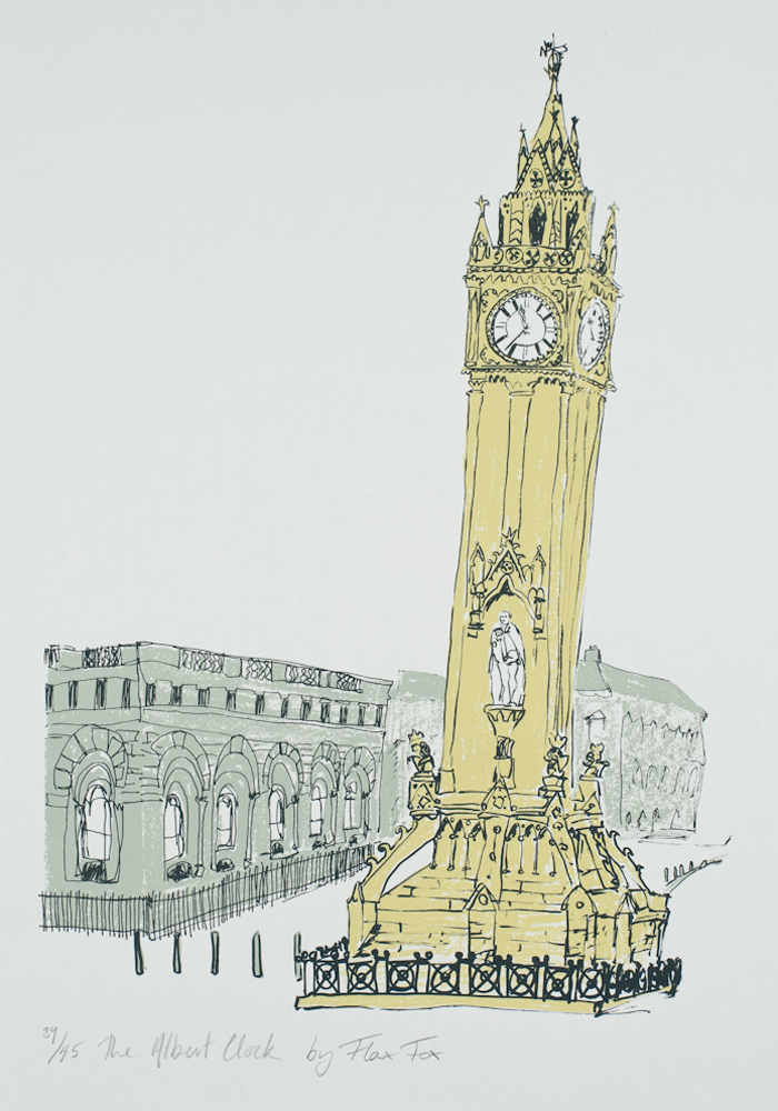 Flax Fox, Belfast: The Albert Clock The Albert Clock print by Flax Fox, Belfast