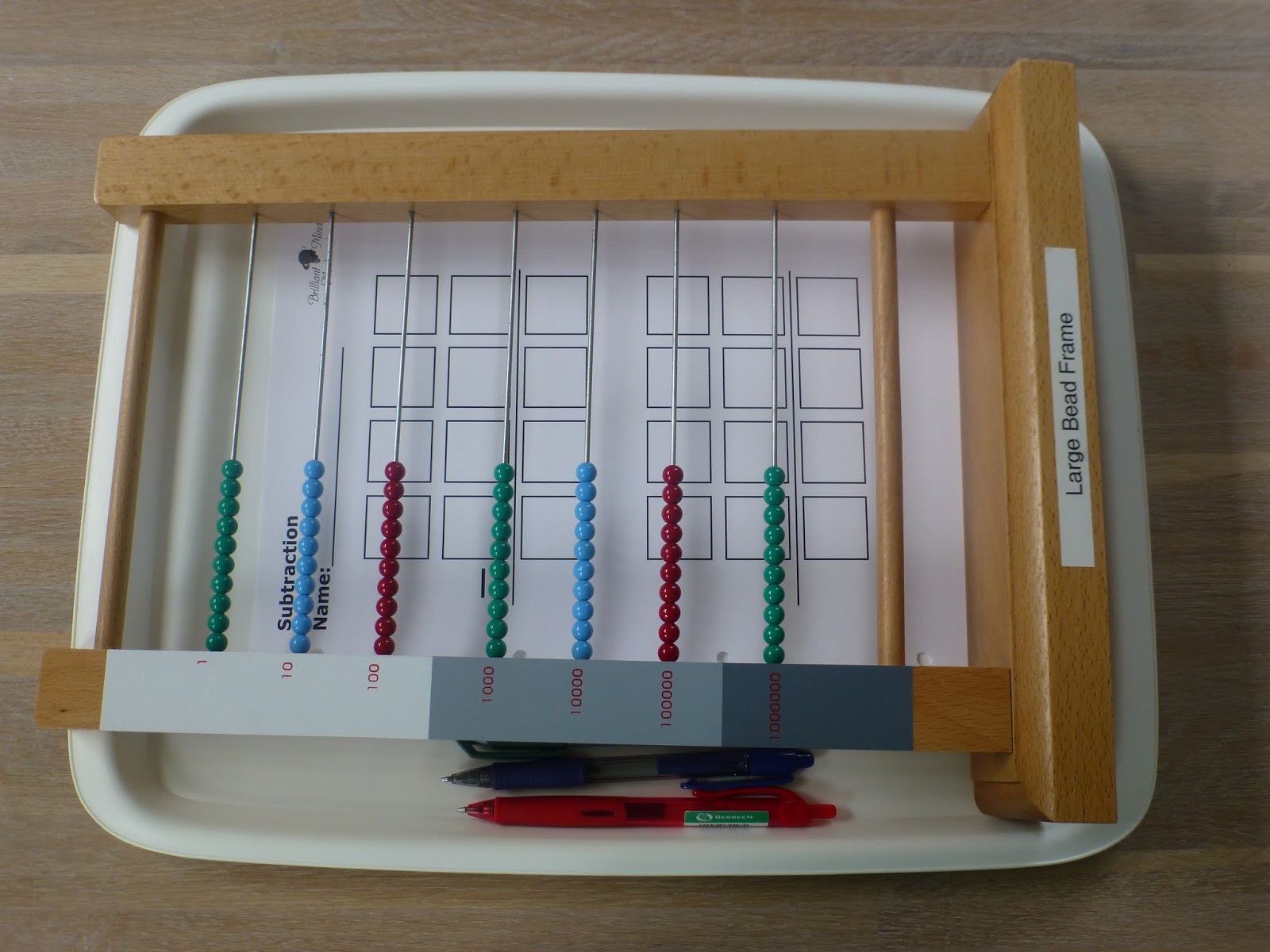 Family FECS Montessori Activity Small Bead Frame Dynamic