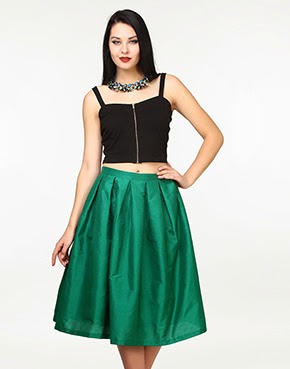 http://www.faballey.com/glam-girl-silk-midi-skirt---green_64