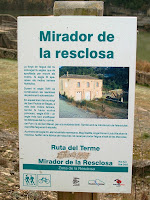 Plafó informatiu al Mirador de la Resclosa Plafó informatiu al Mirador de la Resclosa