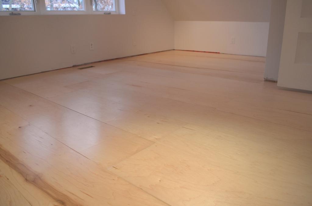 The House DIY plywood floors
