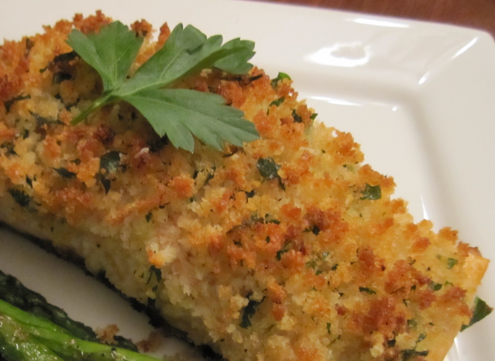 Kitchen Diaries Challenge 2013 Baked Salmon with Lemon and Parsley Crust