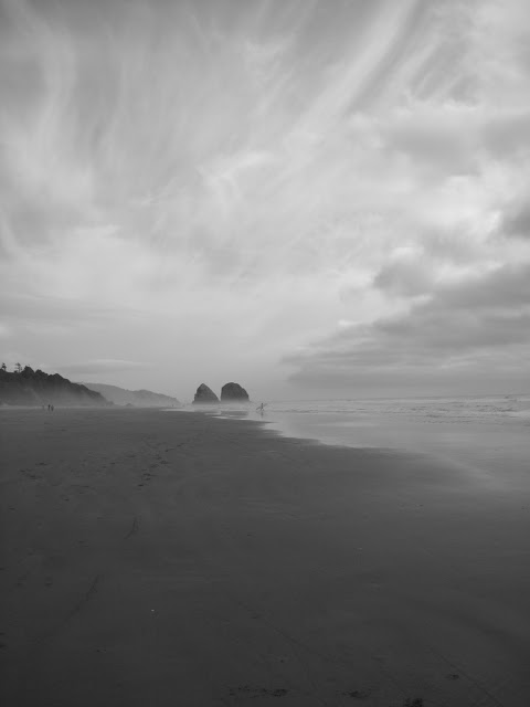 Surfer at Cannon Beach. Surfer at Cannon Beach.