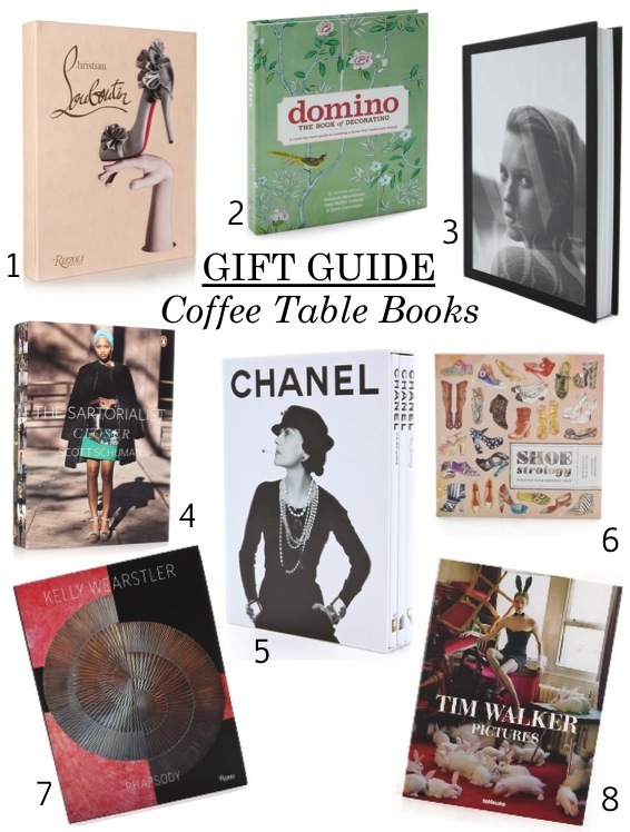 gifts, coffee table books