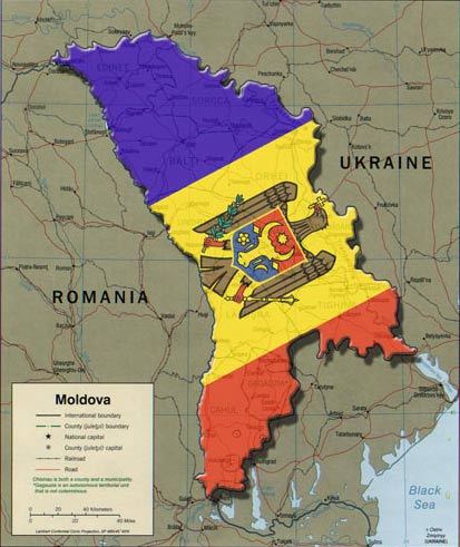 Moldova Europe Map