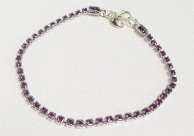 tennis bracelet purple tennis bracelet Macee Leigh Swarovski Collection