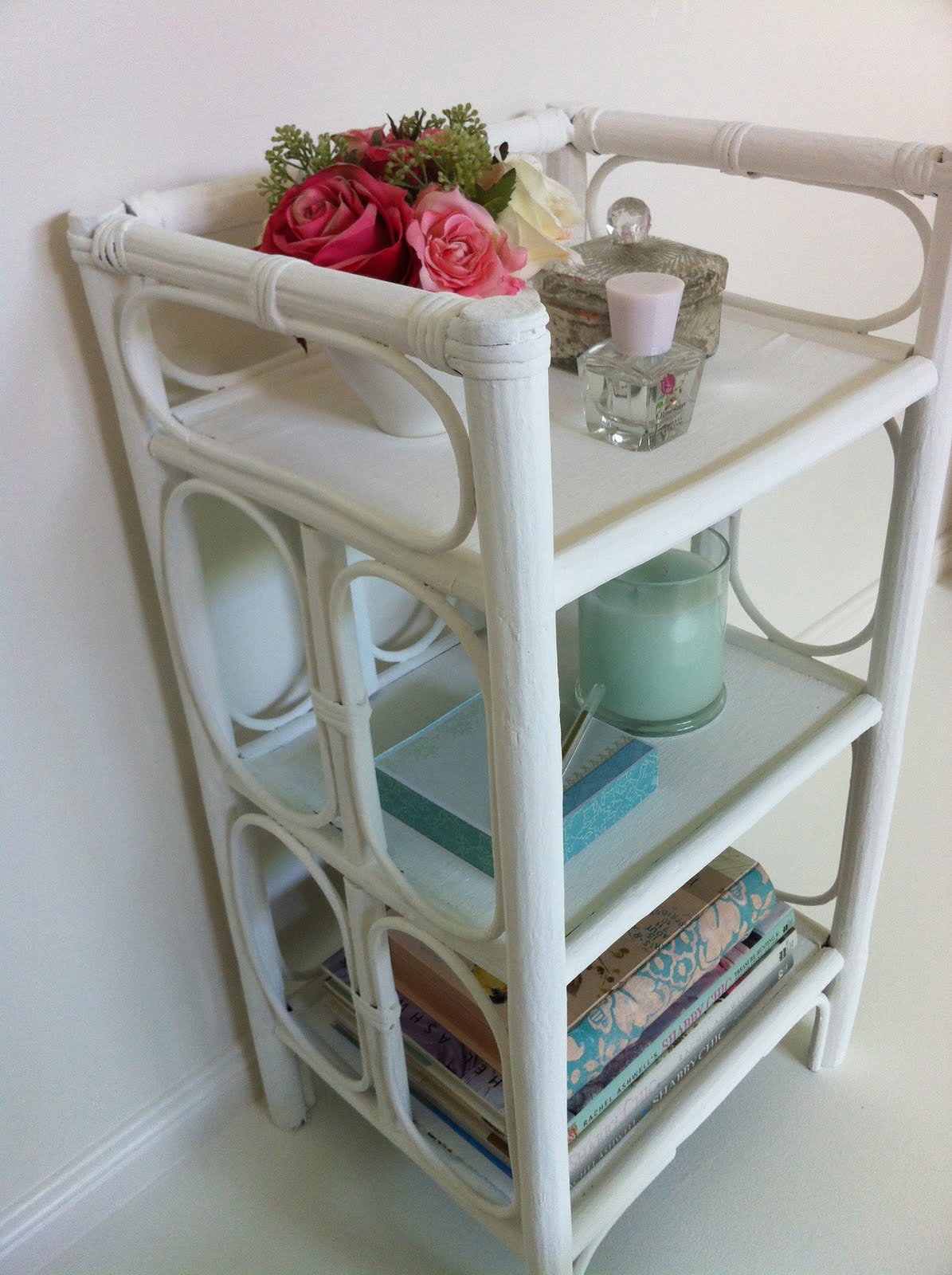 Lilies for Kate vintage cane shelves styled 3 ways