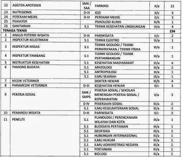 Formasi CPNS Jawa Timur 2013 Formasi CPNS Jawa Timur 2013