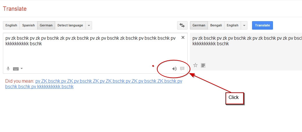 beatbox using google translate