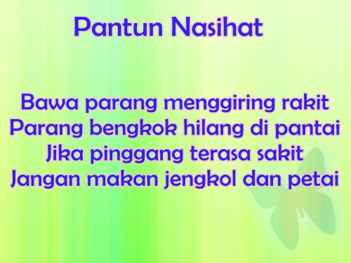 Bahasa Malaysia Tahun 6 Pantun Nasihat Agama Dan Adat