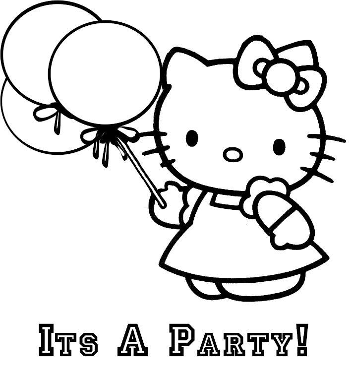 Fazendo a Minha Festa!: Hello Kitty - Imagens para Colorir!