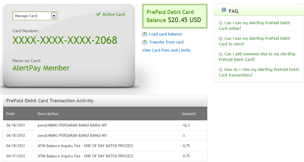 Pengeluaran Alertpay Now Payza Di Malaysia Menggunakan Visa Debit Alertpay Corat Coret