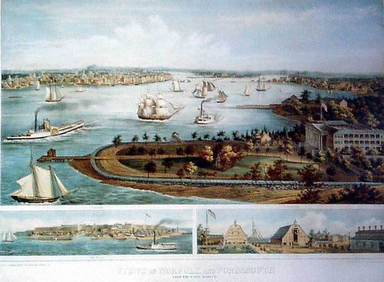 Hampton Roads Naval Museum 1862 "Views of Norfolk and Portsmouth