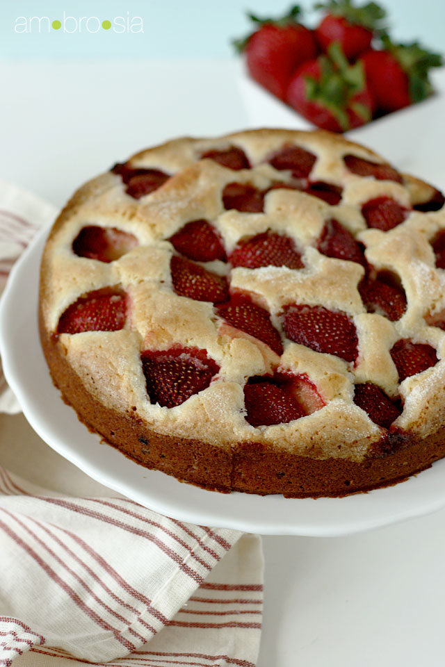 strawberry ambrosia cake
