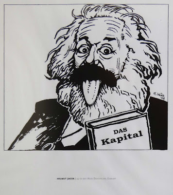 Karl Marx Das Kapital cartoon Einstein Look