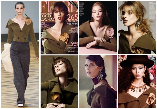 Céline 2014 AW Olive Low-Twist Top 23 Looks Same or Noit by Sheena 宣娜:名模女星撞衫穿搭