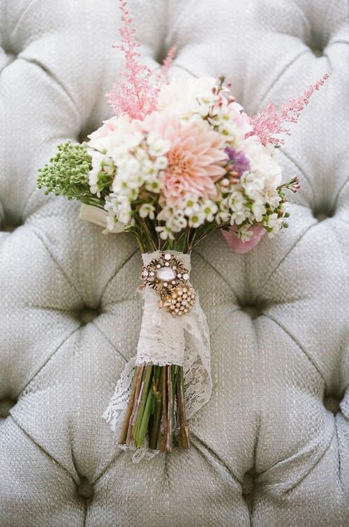lace, pearls and bouquets Vintage bouquet inspiration....