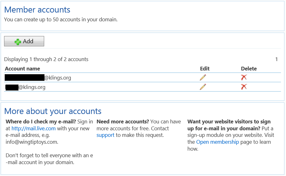 outlook accounts not responding