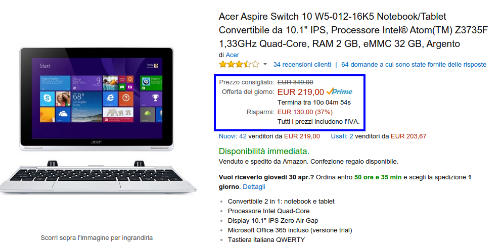Amazon coupons acer