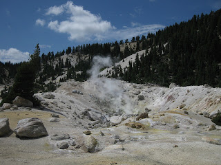 Sulfuric steam venting at Bumpass Hell, Lassen Volcanic National Park, California