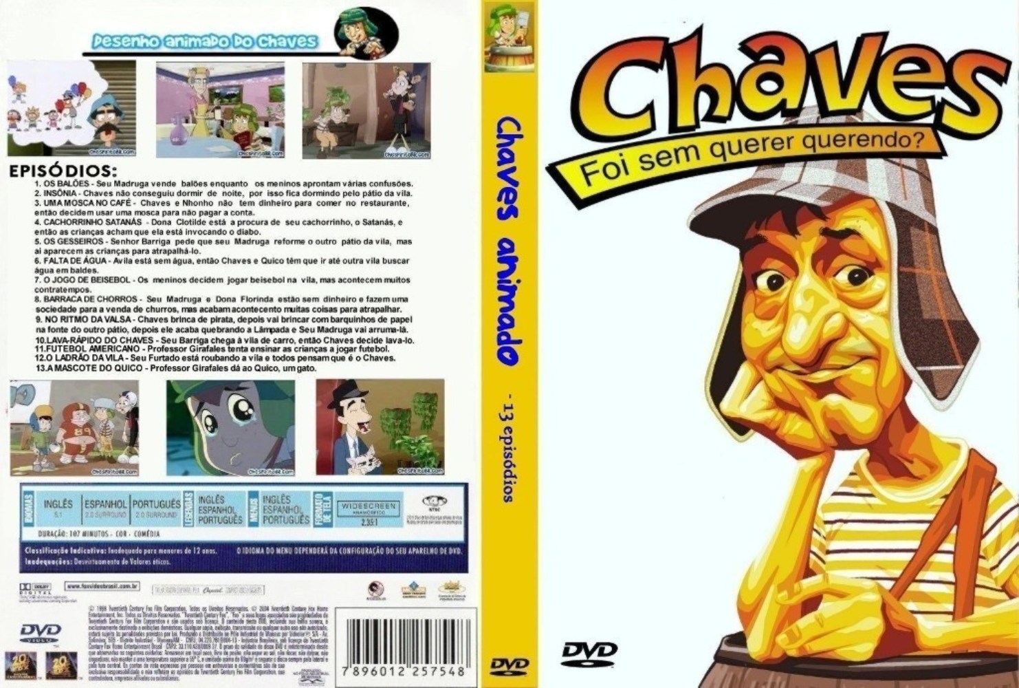 Piratinha das Capas Chaves Desenho Animado Volume 3