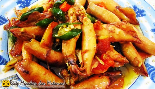Resep Untuk Membuat Masakan Seafood Cumi Asin Cabai Hijau Cumi Asin Cabai Hijau