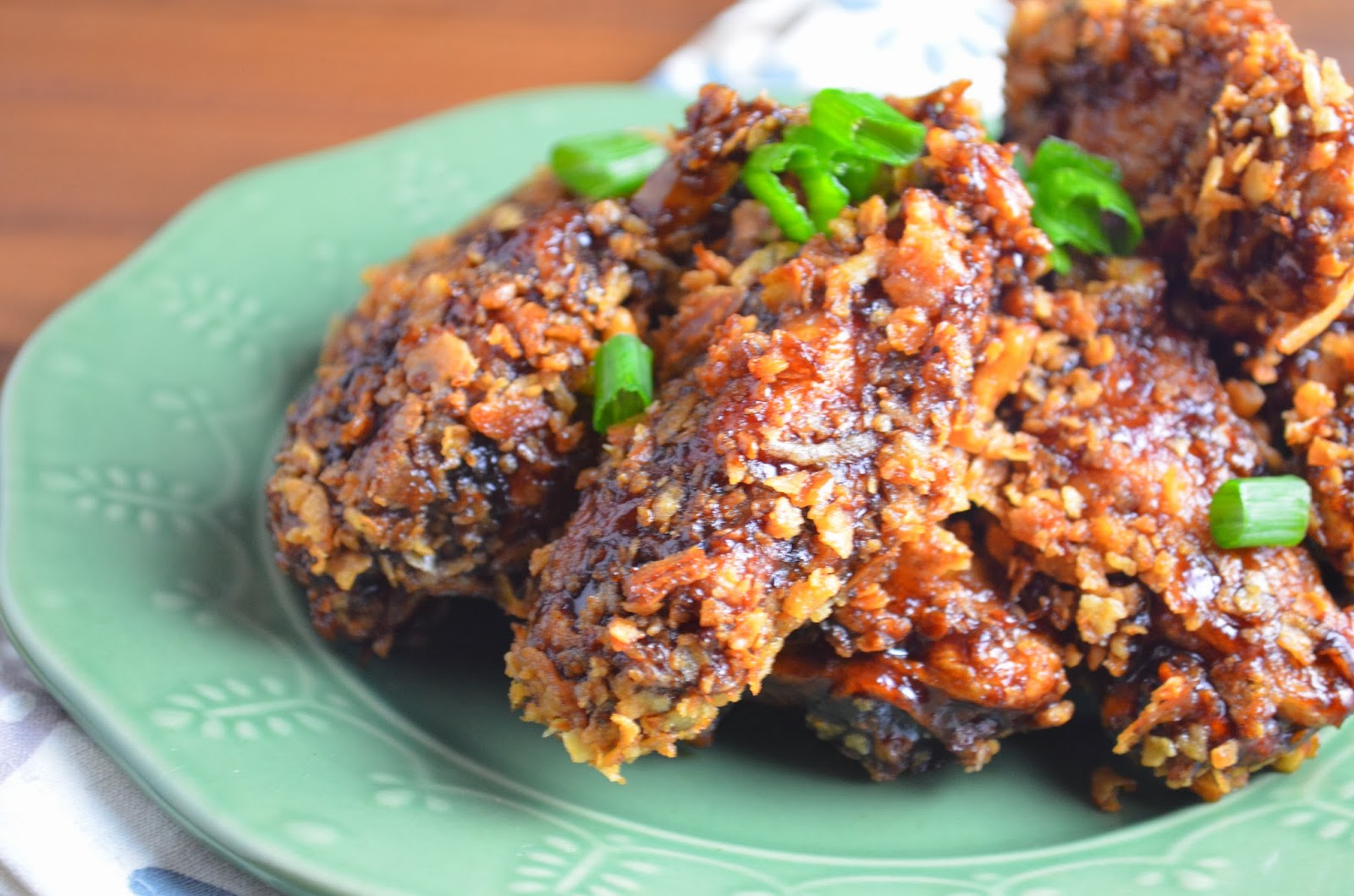 The Savvy Kitchen Sticky Onion Crunch Wings