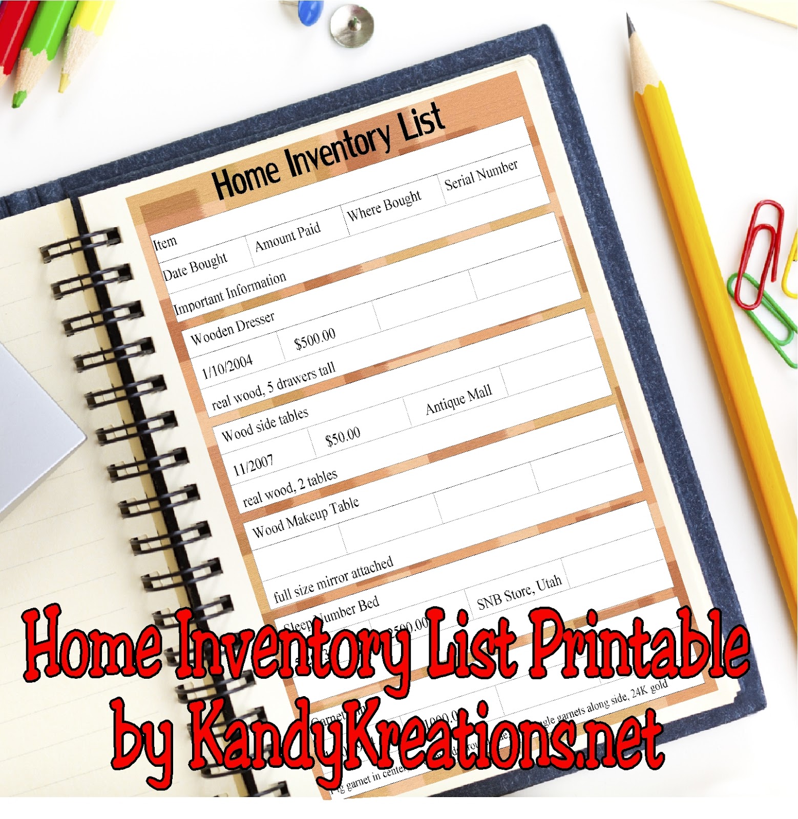 home inventory list printable home inventory list printable