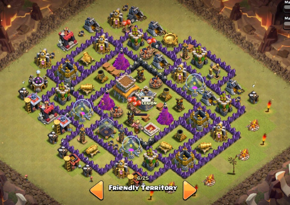 Clash Of Clans Best Defence Layout Town Hall Level 8 Hybrid.