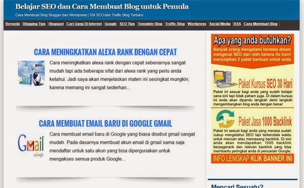 Blog TrikMudahSEO Situs Blogger Terpopuler di Indonesia