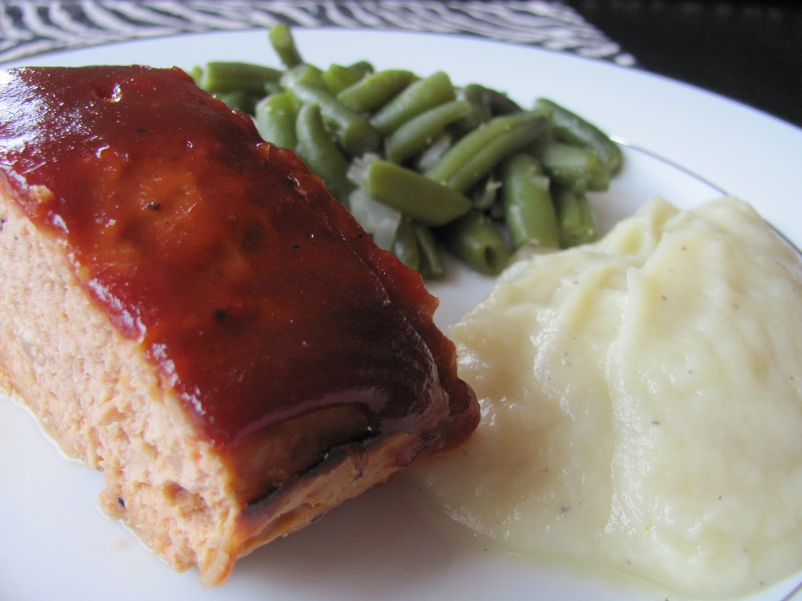 With Blonde Ambition BBQ Glazed Turkey Meatloaf