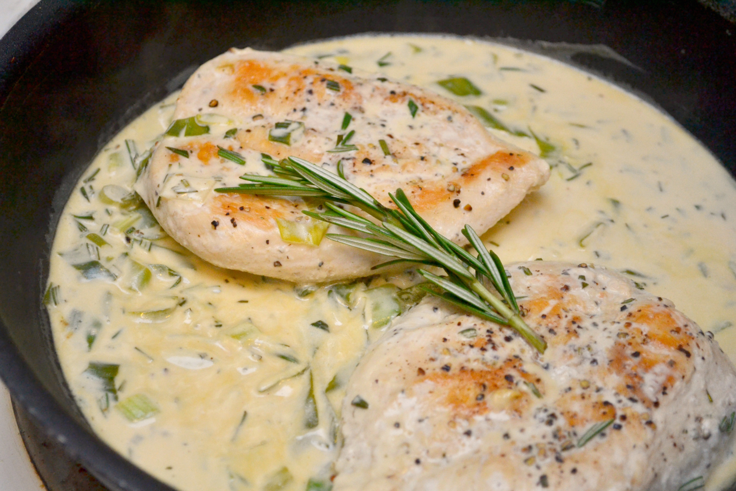 K&K Test Kitchen Chicken with Rosemary Sauce