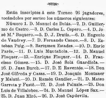 Recortes sobre Torneo de Ajedrez para el Campeonato de Cataluña disputado en 1905 en Barcelona (7)