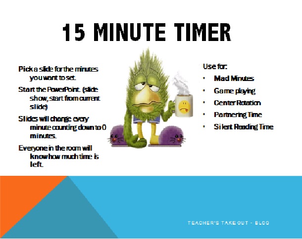 set a timer for 15 mins